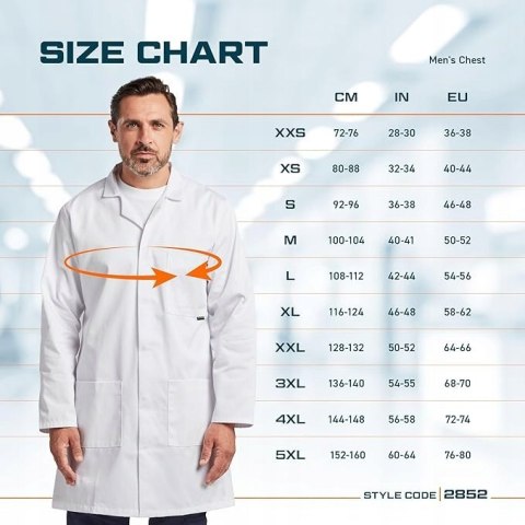 FARTUCH MĘSKI ROBOCZY PORTWEST 2852 BIAŁY R. XL FARTUCH MĘSKI ROBOCZY PORTWEST 2852 BIAŁY R. XL