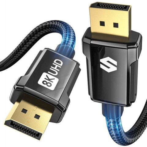 KABEL DISPLAYPORT 1.4 PRZEWÓD 1M OPLOT SILKLAND 8K