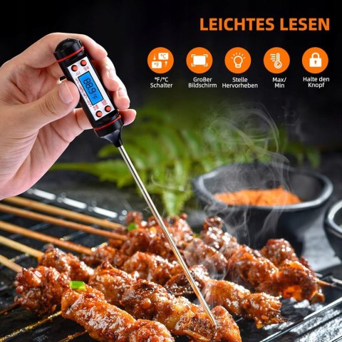 KUCHENNY TERMOMETR CYFROWY LCD Z SONDĄ DO POTRAW ANSTA