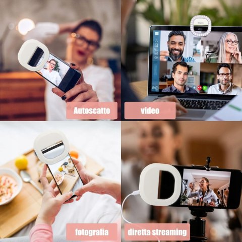 LAMPA SELFIE PIERŚCIENIOWA TELEFON TABLET LAMPKA LED RING DO ZDJĘĆ