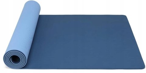 MATA DO ĆWICZEŃ FITNESS JOGA PILATES 183x61x0,6CM TPE GOOD NITE NIEBIESKA