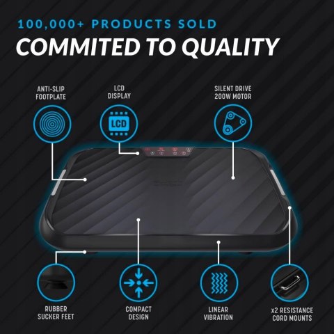 PLATFORMA WIBRACYJNA DO TRENINGU FITNESS Z LINKAMI BLUEFIN ULTRALITE