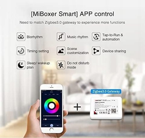 STEROWNIK ŚCIEMNIACZ TAŚMA LED LIGHTEU MIBOXER RGBW ZIGBEE 3.0