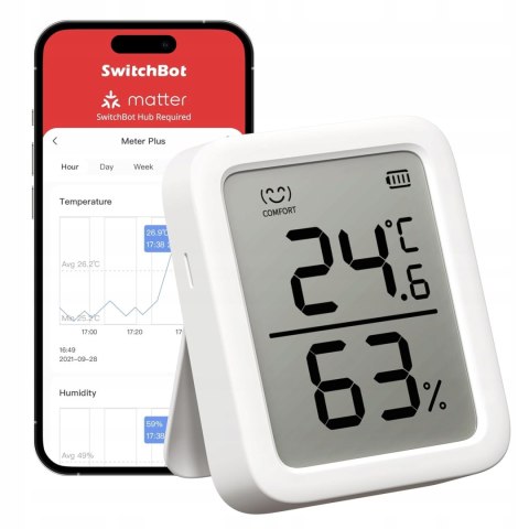 SWITCHBOT INTELIGENTNY TERMOMETR HIGROMETR WEWNĘTRZNY PLUS
