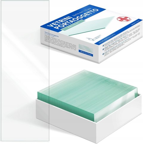 SZKIEŁKA MIKROSKOPOWE KRAWĘDZIE SZLIFOWANE AIESI 26x76MM 72 SZTUKI