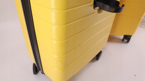 WALIZKA PODRÓŻNA DUŻA ABS ZAMEK TSA ETERNITIVE + WALIZKA KABINOWA ŻÓŁTA