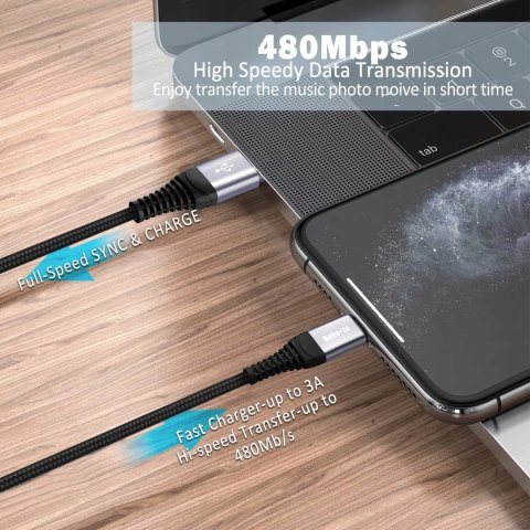 4x PRZEWÓD KABEL USB DO USB-C FAST CHARGE 4 SZTUKI