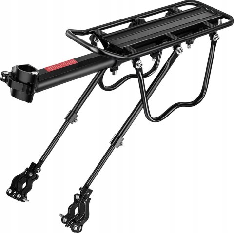 BAGAŻNIK ROWEROWY ALUMINIOWY TYLNY Z ODBLASKIEM 24-29" SPGOOD