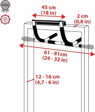 DRĄŻEK DO PODCIĄGANIA POMPEK DIPÓW BRZUSZKÓW 4W1 ULTRASPORT