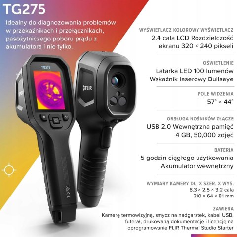 FLIR TG275 KAMERA TERMOWIZYJNA Z LASEREM BULLSEYE