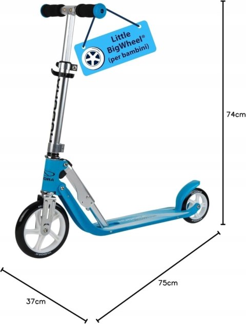 HULAJNOGA SKŁADANA DZIECIĘCA DWUKOŁOWA HUDORA LITTLE BIGWHEEL NIEBIESKA
