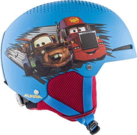 KASK NARCIARSKI DZIECIĘCY ALPINA ZUPO DISNEY CARS AUTA 48-52CM + GOGLE
