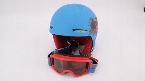KASK NARCIARSKI DZIECIĘCY ALPINA ZUPO DISNEY CARS AUTA 48-52CM + GOGLE