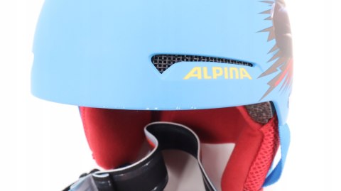 KASK NARCIARSKI DZIECIĘCY ALPINA ZUPO DISNEY CARS AUTA 48-52CM + GOGLE