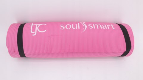 MATA DO ĆWICZEŃ FITNESS JOGA PILATES 188x61x1CM PIANKA NBR RÓŻOWA