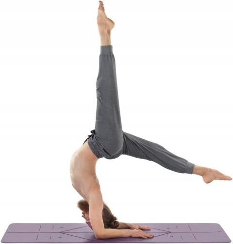 MATA DO ĆWICZEŃ FITNESS JOGA PILATES EKOLOGICZNA LIFORME 180x65CM