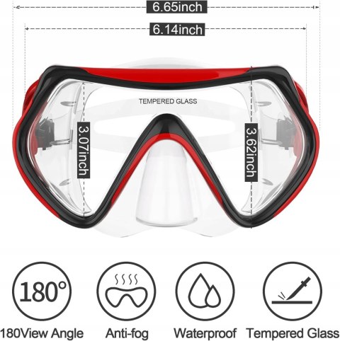 OKULARY MASKA DO NURKOWANIA SNORKELINGU MICISTY