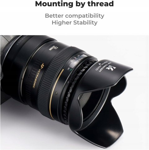 OSŁONA PRZECIWSŁONECZNA K&F CONCEPT 58MM DO CANON T8i T7 T7i T6i T6