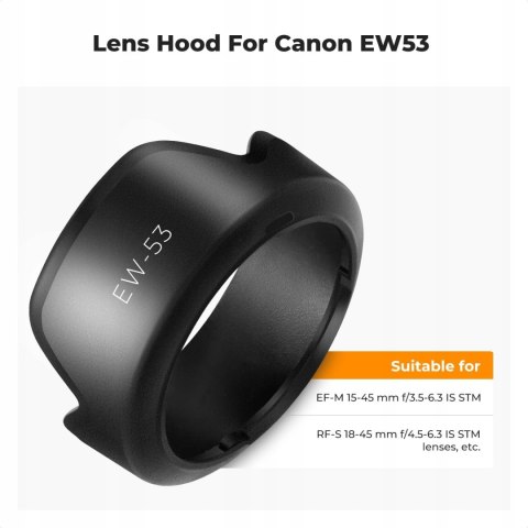 OSŁONA PRZECIWSŁONECZNA K&F CONCEPT DO CANON EW-53 EF-M 15-45MM