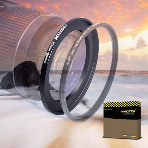 PIERŚCIEŃ REDUKCYJNY REDUKCJA FILTROWA 82-86MM STEP-UP ADAPTER AMOTOK