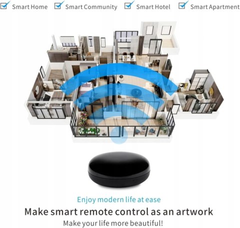 PILOT IR DO STEROWANIA AGD WIFI TV AC AUD STB ALEXA GOOGLE UFO-R6