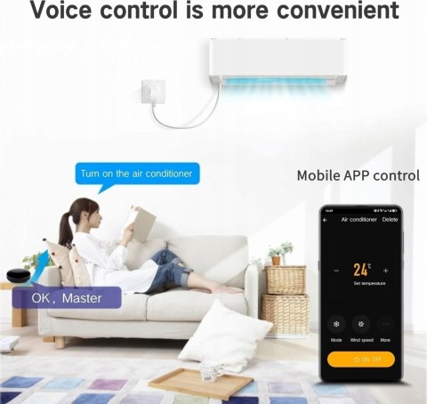 PILOT IR DO STEROWANIA AGD WIFI TV AC AUD STB ALEXA GOOGLE UFO-R6