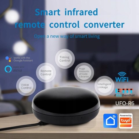 PILOT IR DO STEROWANIA AGD WIFI TV AC AUD STB ALEXA GOOGLE UFO-R6
