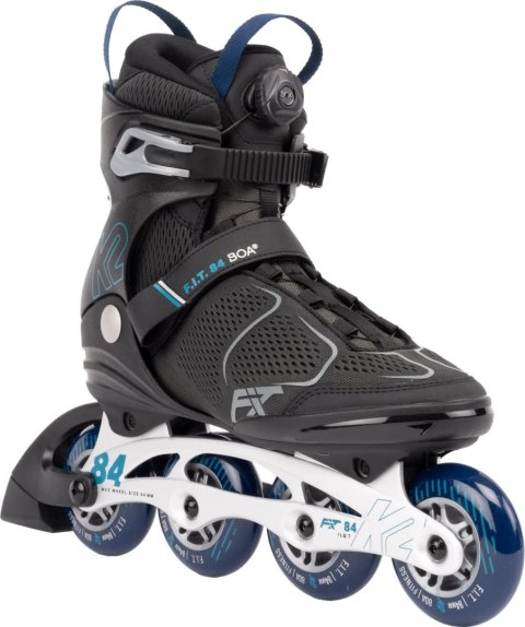 ROLKI ŁYŻWOROLKI MĘSKIE FITNESS REKREACYJNE K2 F.I.T. 84 BOA R. 43,5 28CM