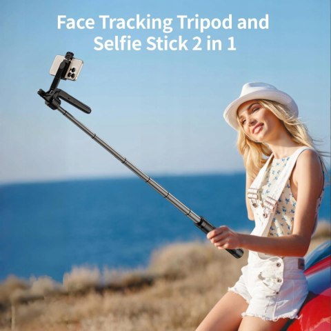 SELFIE STICK KIJEK DO KAMERY STATYW TRIPOD BLUETOOTH 180CM + 2x LAMPKA LED