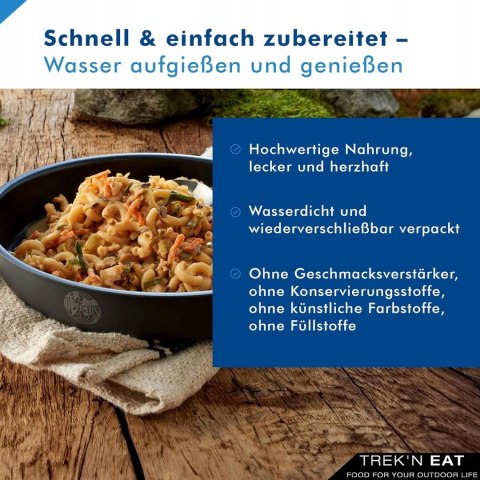 TREK'N EAT WEGETARIAŃSKI RAGOUT SOJOWE Z MAKARONEM I GRZYBAMI LEŚNYMI 160g