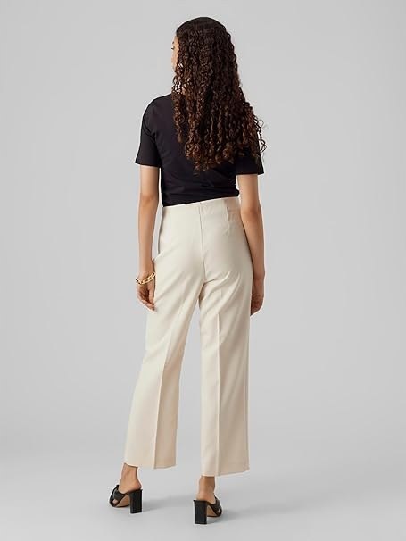 VERO MODA ELEGANCKIE DAMSKIE SPODNIE MATERIAŁOWE NA KANT R. M VERO MODA ELEGANCKIE DAMSKIE SPODNIE MATERIAŁOWE NA KANT R. M