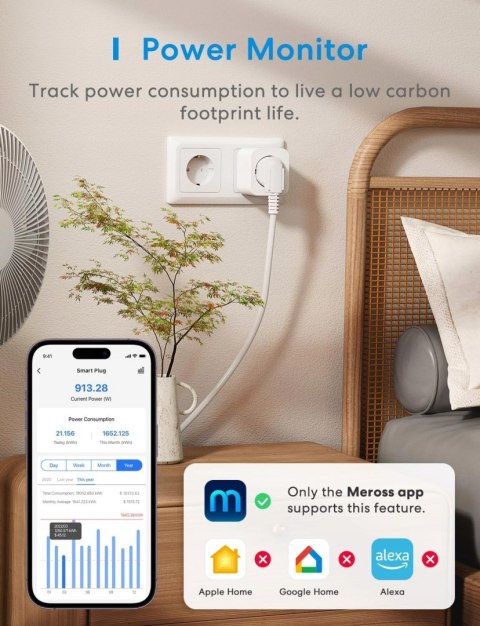 2x INTELIGENTNE GNIAZDO SMART WIFI PLUG MSS210P MEROSS