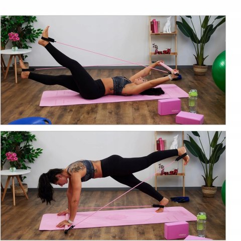 DRĄŻEK KIJ TRENINGOWY DO ĆWICZEŃ PILATES FITNESS RÓŻOWY RELAXDAYS