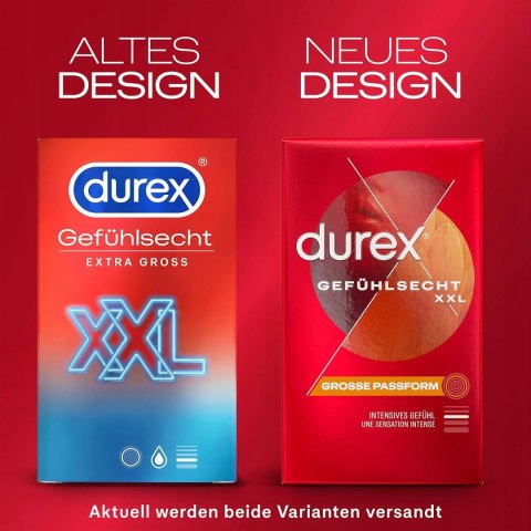 DUREX DUŻE PREZERWATYWY XXL NA BAZIE SILIKONU 8 SZTUK DUREX DUŻE PREZERWATYWY XXL NA BAZIE SILIKONU 8 SZTUK