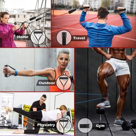 GUMY TAŚMY OPOROWE DO ĆWICZEŃ TRENINGOWE FITNESS 5 SZTUK ZESTAW