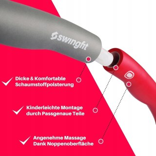 HULA HOOP SKŁADANE FITNESS Z WYPUSTKAMI 95CM SWINGFIT