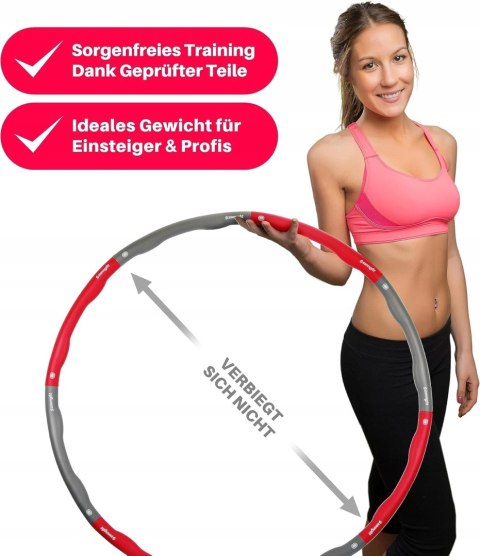 HULA HOOP SKŁADANE FITNESS Z WYPUSTKAMI 95CM SWINGFIT