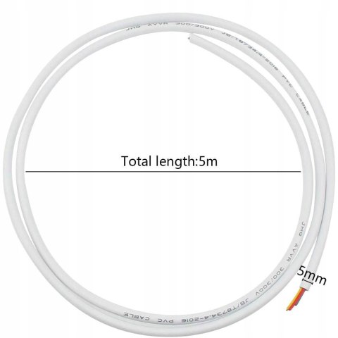 KABEL PRZEWÓD ELEKTRYCZNY 4x0,34MM2 BLUEXP 5M