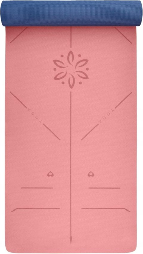 MATA DO ĆWICZEŃ FITNESS JOGA PILATES 183x61x0,6CM TPE YOGATI RÓŻOWA