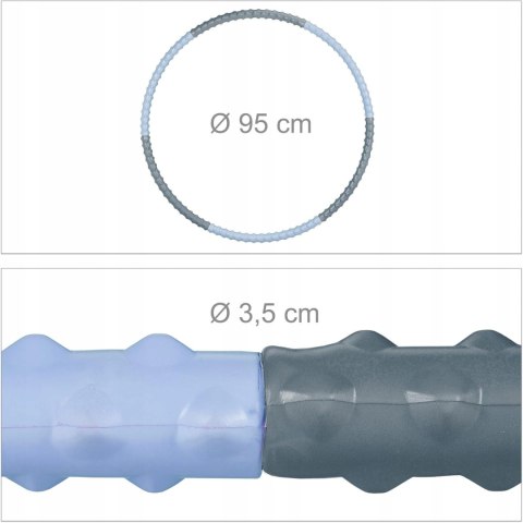 ODCHUDZAJĄCE HULAHOP KOŁO SKŁADANE HULA HOOP RELAXDAYS 95CM