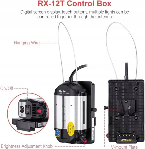 SOFTBOX MODYFIKATOR ŚWIATŁA DYFUZOR LED FALCON EYES RX-12T 5600K