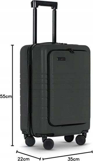 WALIZKA PODRÓŻNA KABINOWA TWARDA Z ABSu ETERNITIVE ZAMEK TSA 40L 55CM