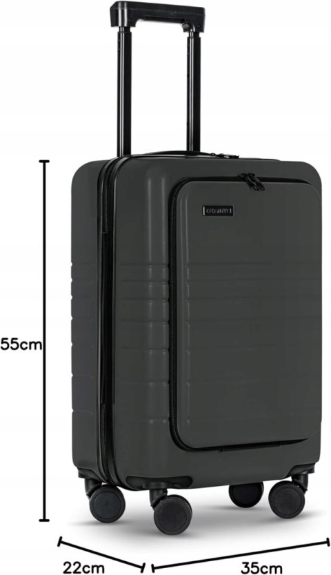 WALIZKA PODRÓŻNA KABINOWA TWARDA Z ABSu ETERNITIVE ZAMEK TSA 40L 55CM