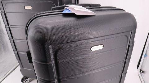 ZESTAW 3 WALIZEK WALIZKA PODRÓŻNA PC+ABS SHOWKOO CZARNA ZAMEK TSA