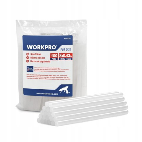 100x WORKPRO WKŁADY KLEJOWE NA GORĄCO 11x200MM 100 SZTUK 100x WORKPRO WKŁADY KLEJOWE NA GORĄCO 11x200MM 100 SZTUK