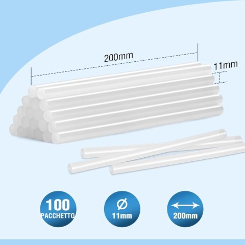 100x WORKPRO WKŁADY KLEJOWE NA GORĄCO 11x200MM 100 SZTUK 100x WORKPRO WKŁADY KLEJOWE NA GORĄCO 11x200MM 100 SZTUK