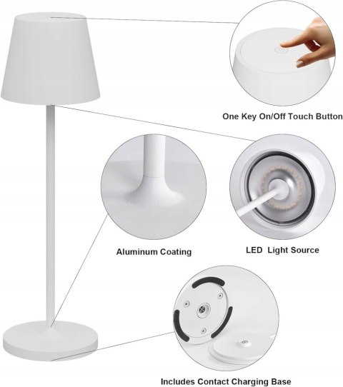 2x LAMPY STOŁOWE LED BIURKOWE KLIGHTEN BEZPRZEWODOWE PRZENOŚNE 2 SZTUKI 2x LAMPY STOŁOWE LED BIURKOWE KLIGHTEN BEZPRZEWODOWE PRZENOŚNE 2 SZTUKI