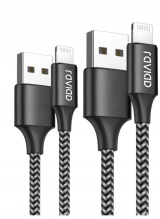 2x PRZEWÓD KABEL USB NA LIGHTNING iPHONE iPAD APPLE 2M