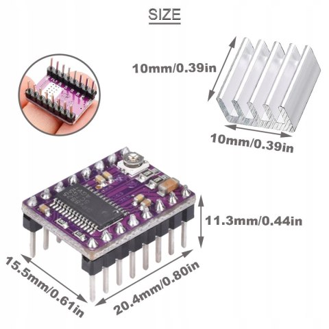 3x MODUŁ STEROWNIKA SILNIKA KORKOWEGO RADIATOR DRV8825 3 SZTUKI