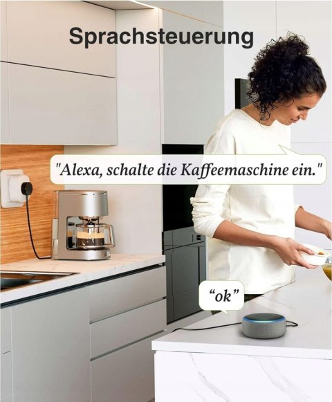 4x INTELIGENTNE GNIAZDO Z POMIAREM ENERGII GOHOME ALEXA 4 SZTUKI